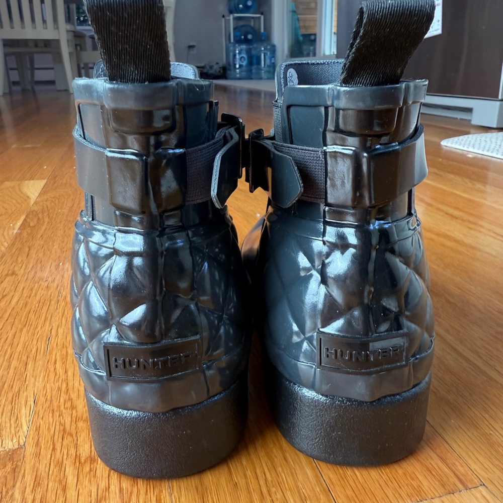 Hunter Navy Blue Winter & Rain Short Gloss Boots - Picture 4 of 6